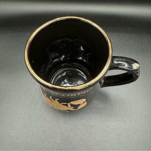 Scorpio Gold and Black Curved Coffee Mug - Picture 4 of 16